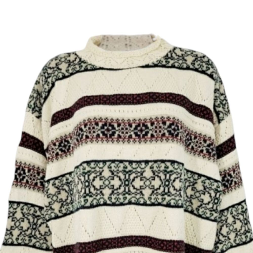 NEW Vintage 80s Interim Geometric Knit Grampacore Sweater Size Large - Picture 4 of 12